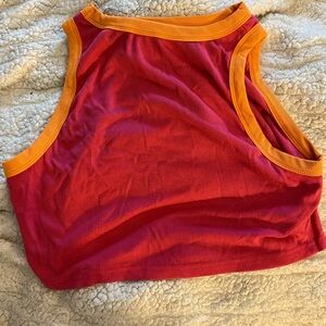 Pink and Orange Sleeveless Top